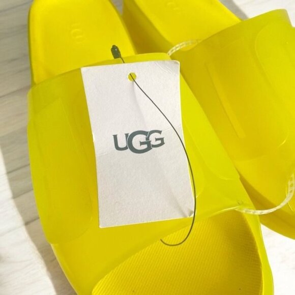 NWT UGG Jella Clear Slide Sandals Yellow Size 10 - Picture 10 of 14